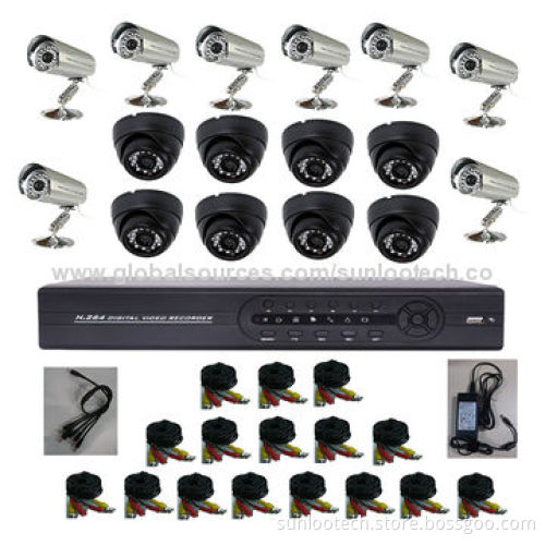 CCTV system with 4-piece Sony 600TVL, P2P function